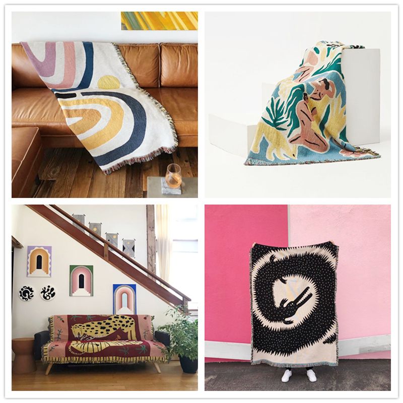 Textile City Ins-Couverture à  - Boho Throw Blanket Fringe avis et prix